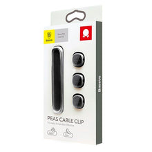 Заредете изображение във визуализатора на галерията – BASEUS cables organizer Peas Cable Clip black ACWDJ-01
