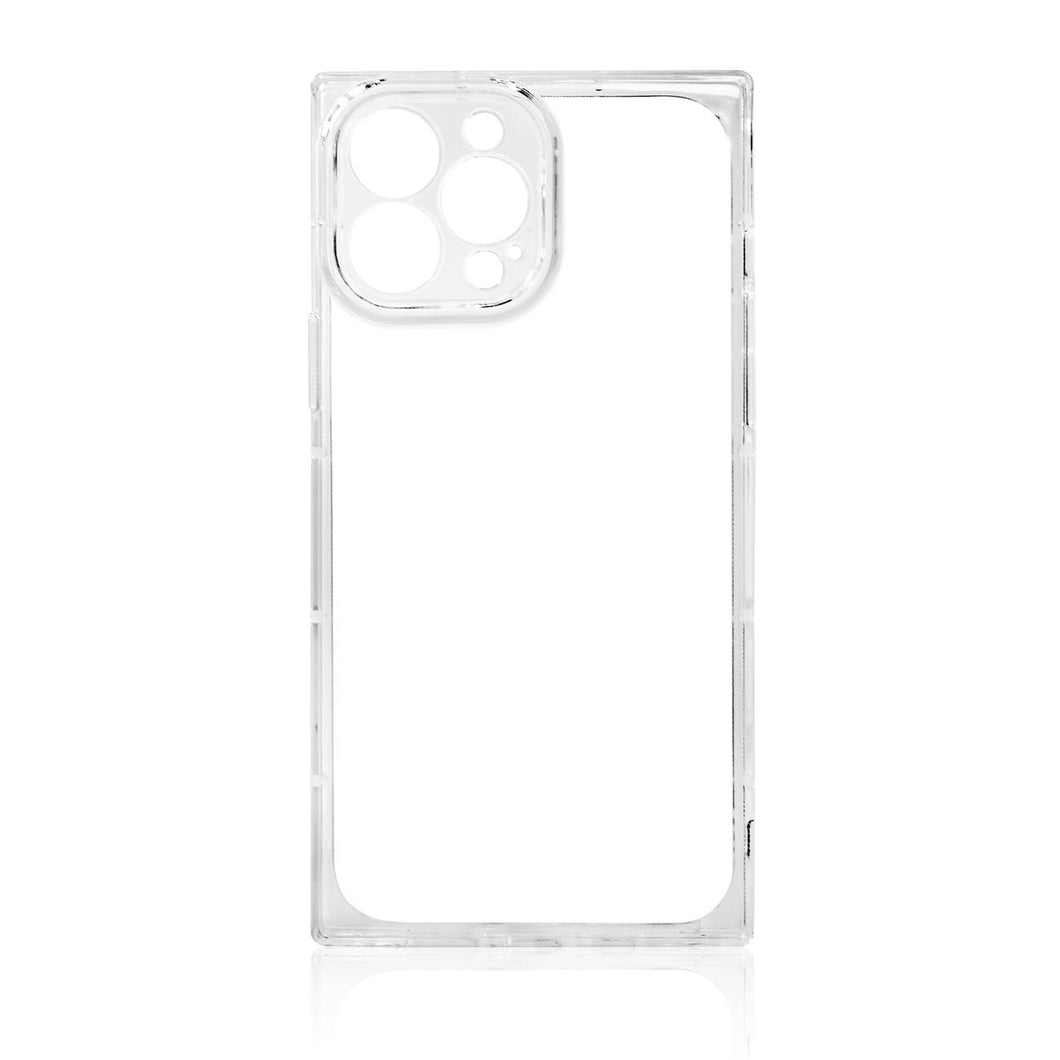 Square Clear Case case for iPhone 12 Pro transparent gel cover - TopMag