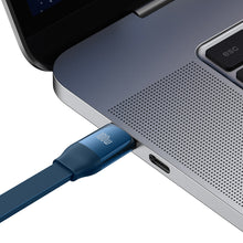 Заредете изображение във визуализатора на галерията – Baseus Bright Mirror 2 retractable cable 3in1 USB Type C - micro USB + Lightning + USB Type C 3.5A 1.1m blue (CAMJ010203) - TopMag
