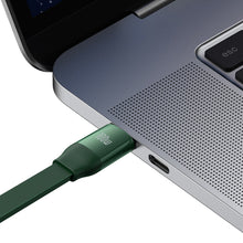 Заредете изображение във визуализатора на галерията – Baseus Bright Mirror 2 retractable cable 3in1 USB Type C - micro USB + Lightning + USB Type C 3.5A 1.1m green (CAMJ010206) - TopMag
