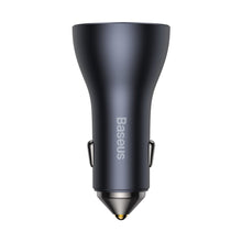 Заредете изображение във визуализатора на галерията – Baseus Golden Contactor Pro USB-A car charger + 2x USB-C 65W dark gray (CGJP010013) - TopMag
