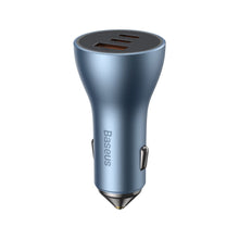 Заредете изображение във визуализатора на галерията – Baseus Golden Contactor Pro USB-A car charger + 2x USB-C 65W blue (CGJP010003) - TopMag
