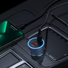 Заредете изображение във визуализатора на галерията – Baseus Golden Contactor Pro USB-A car charger + 2x USB-C 65W blue (CGJP010003) - TopMag

