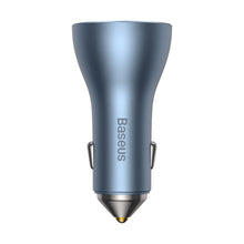 Заредете изображение във визуализатора на галерията – Baseus Golden Contactor Pro USB-A car charger + 2x USB-C 65W blue (CGJP010003) - TopMag
