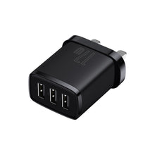 Заредете изображение във визуализатора на галерията – Baseus Compact charger 3x USB 17W UK plug black (CCXJ020301) - TopMag
