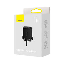 Заредете изображение във визуализатора на галерията – Baseus Compact charger 3x USB 17W UK plug black (CCXJ020301) - TopMag

