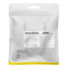 Заредете изображение във визуализатора на галерията – Baseus high Speed Six types of RJ45 Gigabit network cable (flat cable)1.5m Black - TopMag
