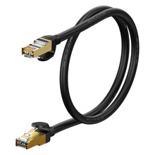 Заредете изображение във визуализатора на галерията – Baseus Speed Seven High Speed RJ45 Network Cable 10Gbps 0.5m Black (WKJS010001) - TopMag
