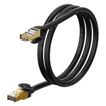 Заредете изображение във визуализатора на галерията – Baseus Speed Seven High Speed RJ45 Network Cable 10Gbps 1m Black (WKJS010101) - TopMag
