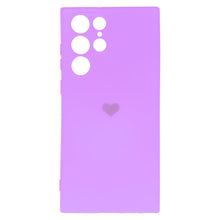 Заредете изображение във визуализатора на галерията – Vennus Silicone Heart Case for Samsung Galaxy S22 Ultra design 1 purple
