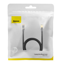 Заредете изображение във визуализатора на галерията – Baseus Speed Seven Fast RJ45 10Gbps Network Cable 2m Black (WKJS010301) - TopMag

