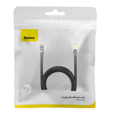 Заредете изображение във визуализатора на галерията – Baseus Speed Seven High Speed Network Cable RJ45 10Gbps 3m Black (WKJS010401) - TopMag
