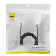 Заредете изображение във визуализатора на галерията – Baseus Speed Seven High Speed Network Cable RJ45 10Gbps 5m Black (WKJS010501) - TopMag
