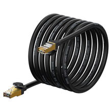 Заредете изображение във визуализатора на галерията – Baseus Speed Seven High Speed RJ45 Network Cable 10Gbps 8m Black (WKJS010601) - TopMag
