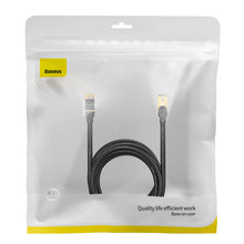 Заредете изображение във визуализатора на галерията – Baseus Speed Seven High Speed RJ45 Network Cable 10Gbps 8m Black (WKJS010601) - TopMag
