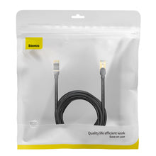 Заредете изображение във визуализатора на галерията – Baseus Speed Seven High Speed RJ45 Network Cable 10Gbps 10m Black (WKJS010701) - TopMag
