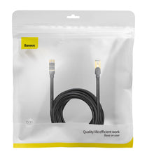 Заредете изображение във визуализатора на галерията – Baseus Speed Seven High Speed RJ45 Network Cable 10Gbps 15m Black (WKJS010801) - TopMag
