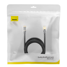 Заредете изображение във визуализатора на галерията – Baseus Speed Seven High Speed RJ45 Network Cable 10Gbps 20m Black (WKJS010901) - TopMag
