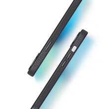 Заредете изображение във визуализатора на галерията – Dux Ducis Roma leather case for iPhone 13 elegant genuine leather black case - TopMag
