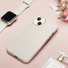 Заредете изображение във визуализатора на галерията – Dux Ducis Roma leather case for iPhone 13 elegant case made of genuine leather white - TopMag
