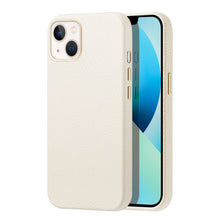 Заредете изображение във визуализатора на галерията – Dux Ducis Roma leather case for iPhone 13 elegant case made of genuine leather white - TopMag
