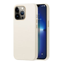Заредете изображение във визуализатора на галерията – Dux Ducis Roma leather case for iPhone 13 Pro elegant case made of genuine leather white - TopMag
