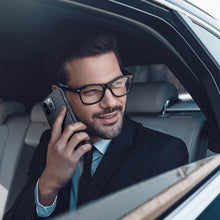 Заредете изображение във визуализатора на галерията – Dux Ducis Roma leather case for iPhone 13 Pro Max elegant genuine leather black case - TopMag
