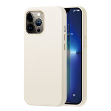 Заредете изображение във визуализатора на галерията – Dux Ducis Roma leather case for iPhone 13 Pro Max elegant genuine leather case white - TopMag
