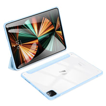 Заредете изображение във визуализатора на галерията – Dux Ducis Copa case for iPad Pro 12.9 '' 2021/2020/2018 smart cover with stand blue - TopMag
