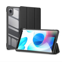 Заредете изображение във визуализатора на галерията – Dux Ducis Toby Armored Flip Smart Case for Realme Pad Mini with Stylus Holder Black - TopMag
