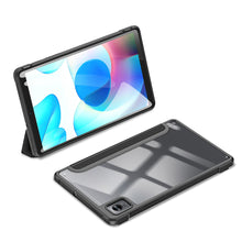 Заредете изображение във визуализатора на галерията – Dux Ducis Toby Armored Flip Smart Case for Realme Pad Mini with Stylus Holder Black - TopMag
