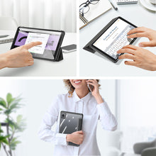Заредете изображение във визуализатора на галерията – Dux Ducis Toby Armored Flip Smart Case for Realme Pad Mini with Stylus Holder Black - TopMag
