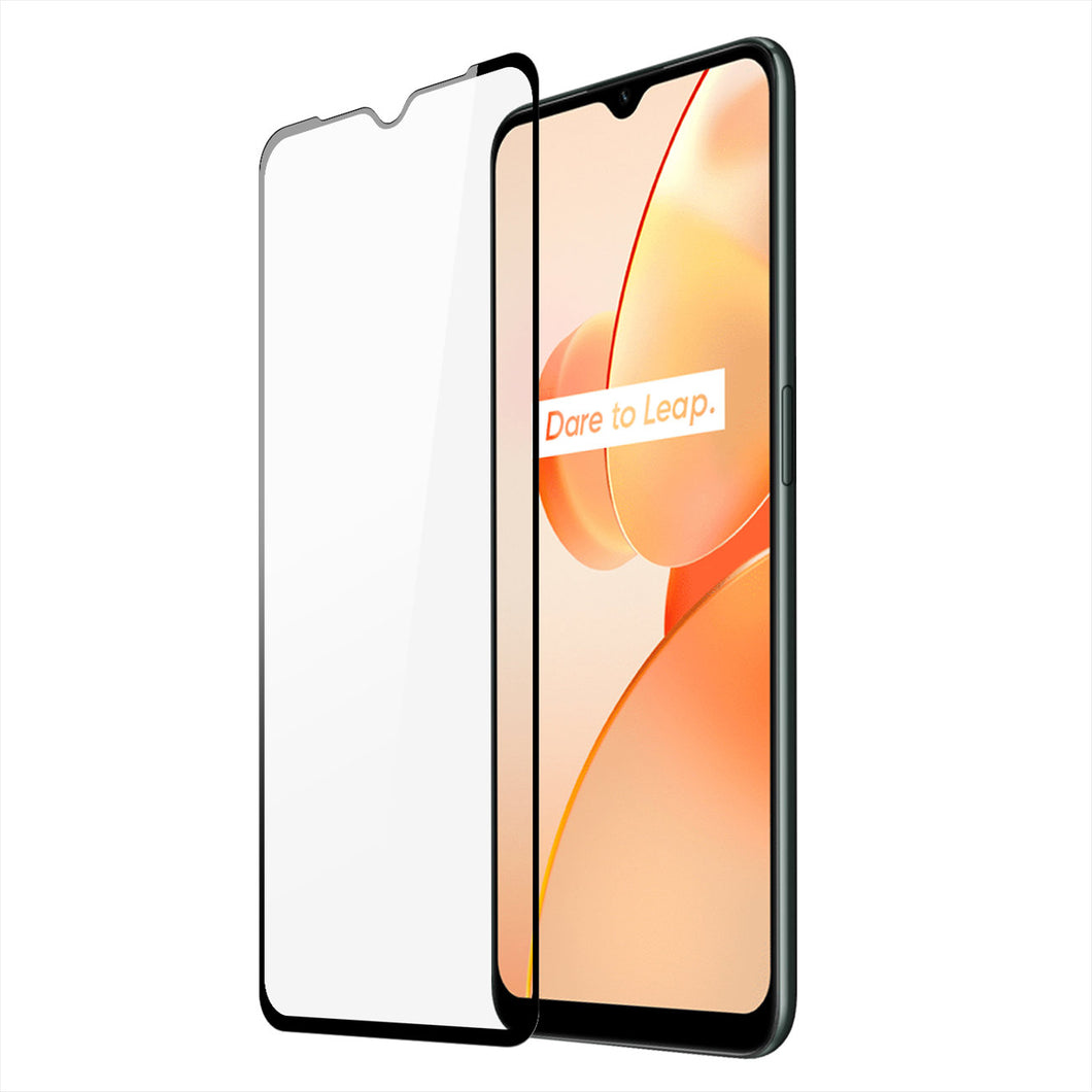 Dux Ducis 9D Tempered Glass 9H Durable Full Screen Tempered Glass with Realme C31 frame black (case friendly) - TopMag