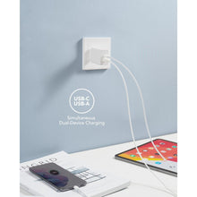 Заредете изображение във визуализатора на галерията – VEGER travel charger USB A + Type C QC3.0 PD 30W VLS302U white
