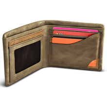 Заредете изображение във визуализатора на галерията – iCarer khaki leather wallet - TopMag
