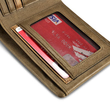 Заредете изображение във визуализатора на галерията – iCarer khaki leather wallet - TopMag
