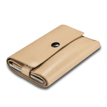 Заредете изображение във визуализатора на галерията – iCarer leather mini wallet for cards, banknotes, beige - TopMag
