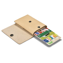 Заредете изображение във визуализатора на галерията – iCarer leather mini wallet for cards, banknotes, beige - TopMag
