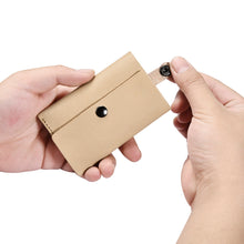 Заредете изображение във визуализатора на галерията – iCarer leather mini wallet for cards, banknotes, beige - TopMag
