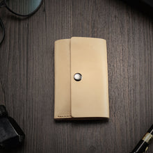 Заредете изображение във визуализатора на галерията – iCarer leather mini wallet for cards, banknotes, beige - TopMag

