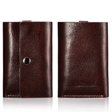 Заредете изображение във визуализатора на галерията – iCarer leather mini wallet for cards, banknotes, brown - TopMag
