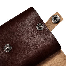 Заредете изображение във визуализатора на галерията – iCarer leather mini wallet for cards, banknotes, brown - TopMag
