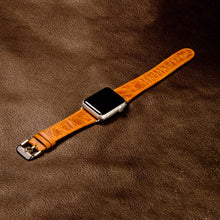 Заредете изображение във визуализатора на галерията – iCarer Leather Vintage Wristband Genuine Leather Watch Band Watch 7 7/6 / 5/4/3/2 / SE (41/40 / 38mm) Orange (RIW103-OG （38）) - TopMag
