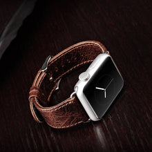 Заредете изображение във визуализатора на галерията – iCarer Leather Vintage Wristband Genuine Leather Watch Band Watch 7 7/6 / 5/4/3/2 / SE (41/40 / 38mm) Brown (RIW103-CO （38）) - TopMag
