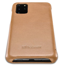 Заредете изображение във визуализатора на галерията – iCarer Curved Edge Vintage Folio Genuine Leather Flip Cover Case for Samsung Galaxy S20+ khaki (RS992007-GG) - TopMag
