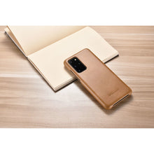 Заредете изображение във визуализатора на галерията – iCarer Curved Edge Vintage Folio Genuine Leather Flip Cover Case for Samsung Galaxy S20+ khaki (RS992007-GG) - TopMag

