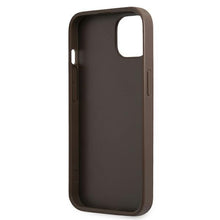 Заредете изображение във визуализатора на галерията – Guess GUHCP13MG4GLBR iPhone 13 6,1" brązowy/brown hard case 4G Stripe Collection
