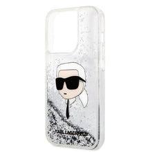 Заредете изображение във визуализатора на галерията – Karl Lagerfeld KLHCP14LLNKHCH iPhone 14 Pro 6.1" silver/silver hardcase Glitter Karl Head
