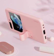 Заредете изображение във визуализатора на галерията – Nillkin Flex Flip Case with Hanger and Stand for Samsung Galaxy Z Flip 5 - Peach

