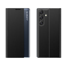 Заредете изображение във визуализатора на галерията – New Sleep Case for Samsung Galaxy A24 4G cover with flip stand black
